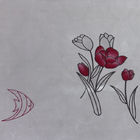 Dzianina przeciwwilgociowa 100g / m2 do pikowania materaca ze wzorem tulipana