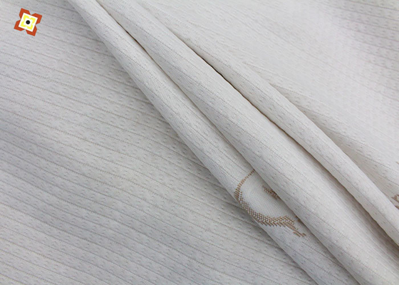 Biała dzianinowa żakardowa tkanina pikowana na materac Pongee Type Textile Spot